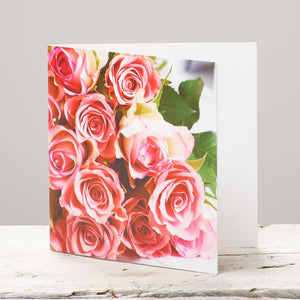 Pink Rose Blank Card