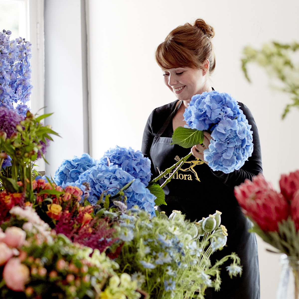 Image 3 of 3 of Brilliant Blue and White Bouquet