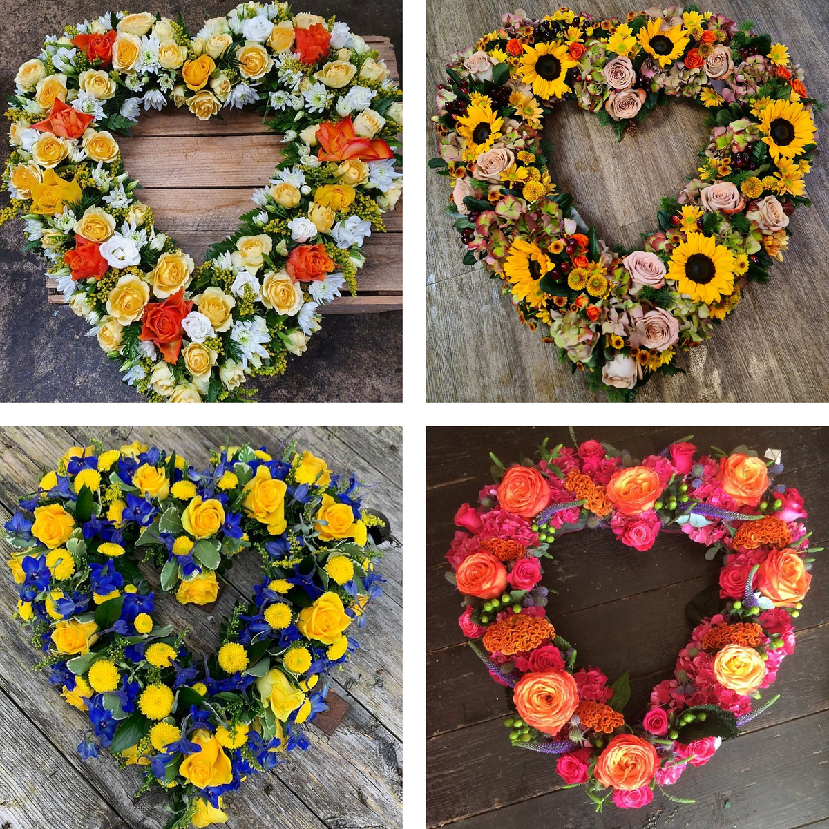 Every arrangement is unique and seasonal