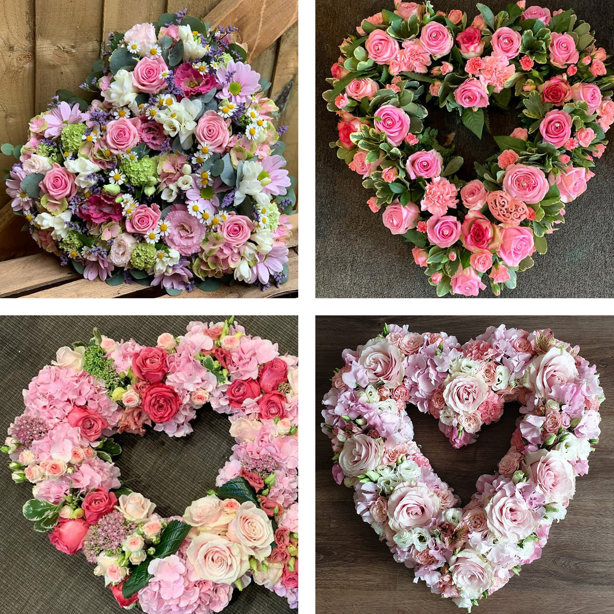 Every arrangement is unique and seasonal