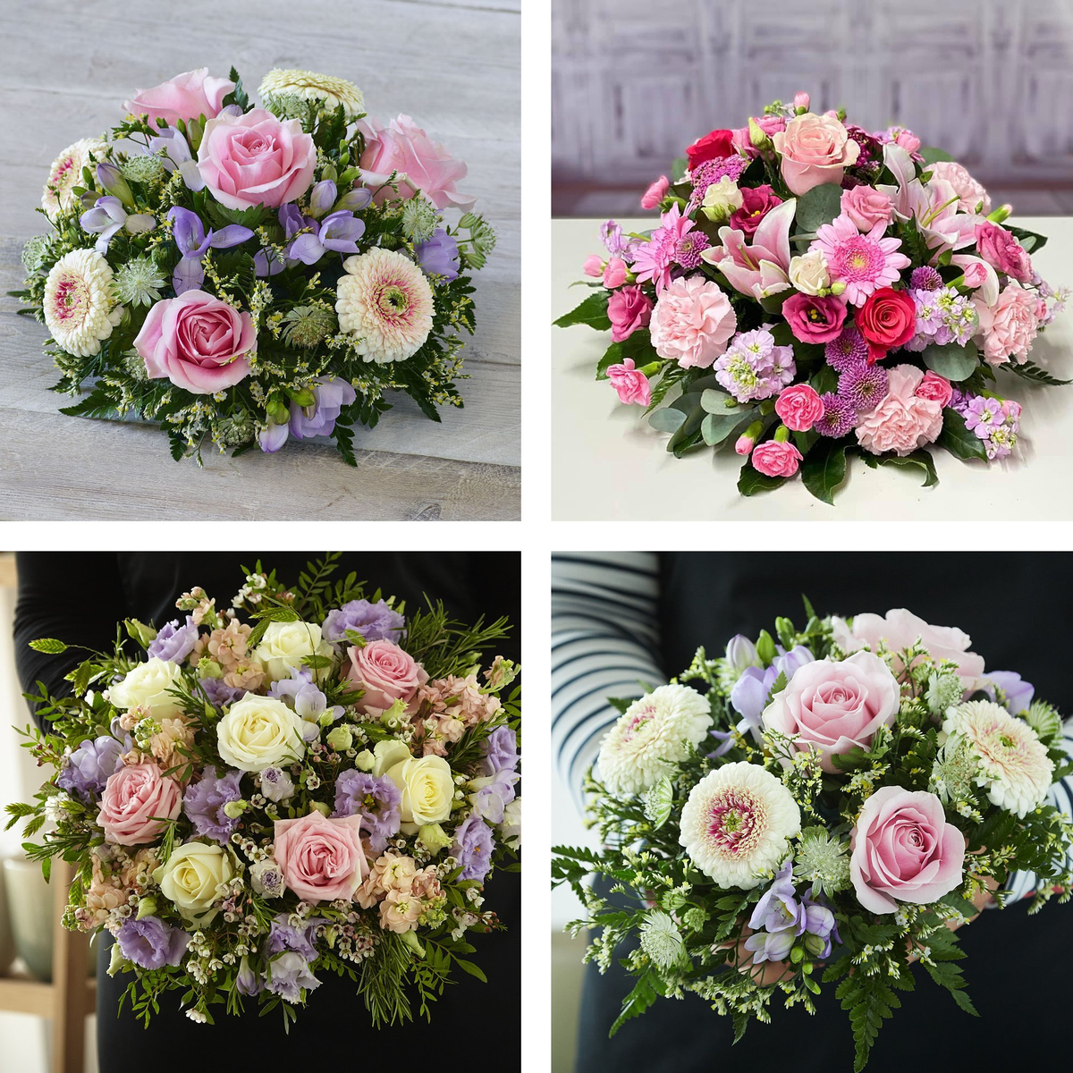 Every arrangement is unique and seasonal