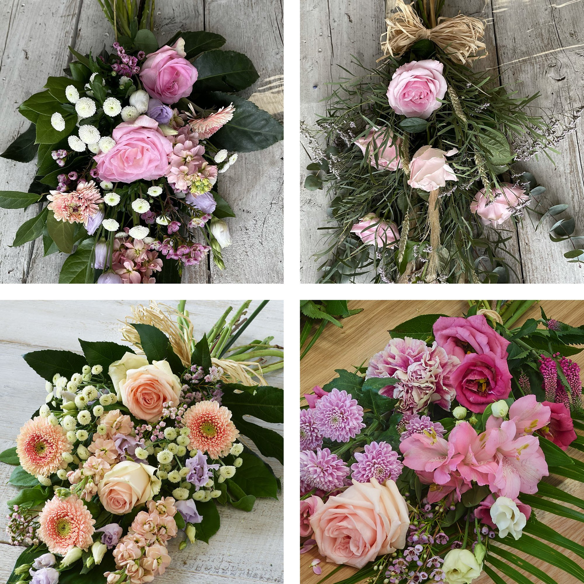 Every arrangement is unique and seasonal