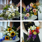 Every arrangement is unique and seasonal