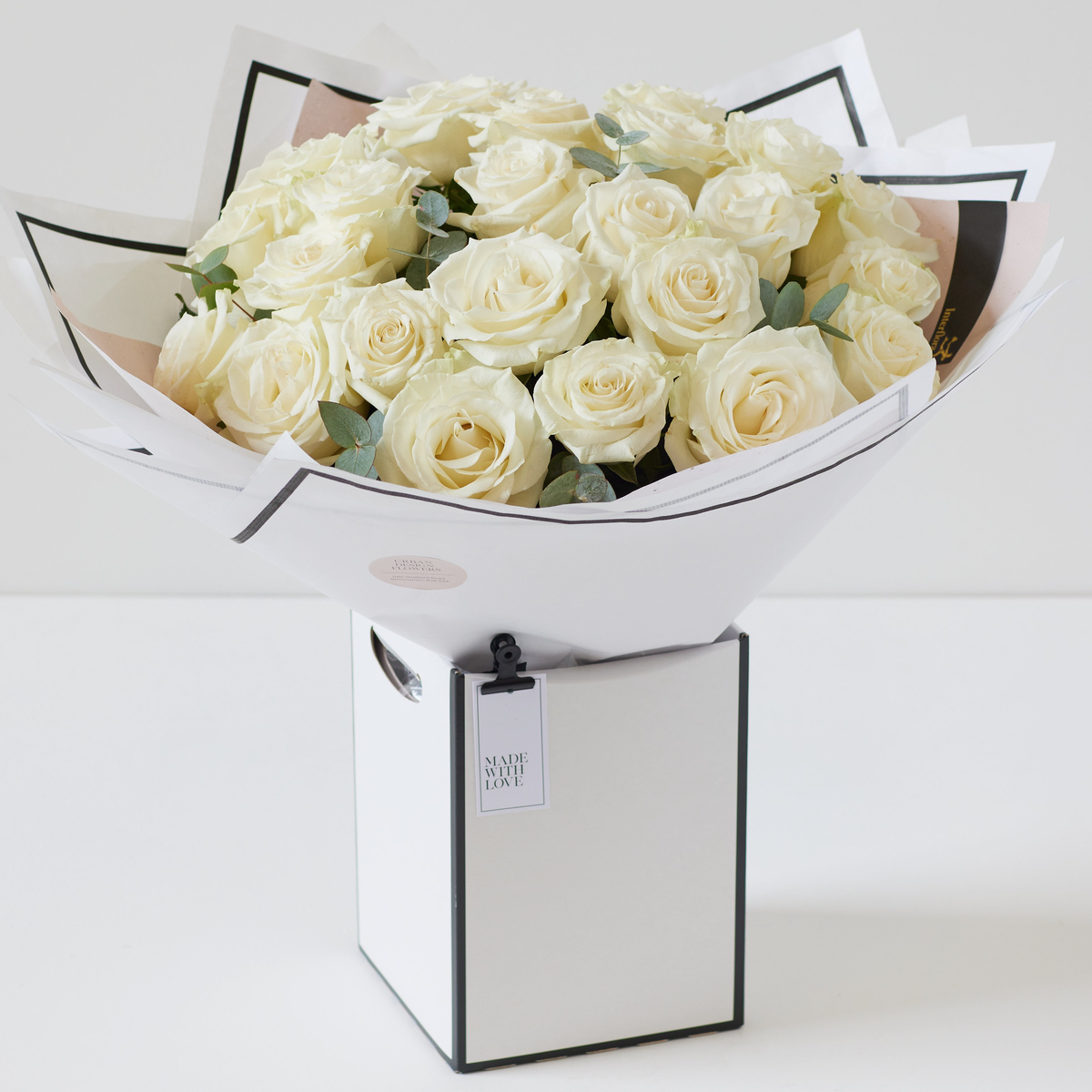 Image 1 of 5 of Beautifully Simple White Roses - Large