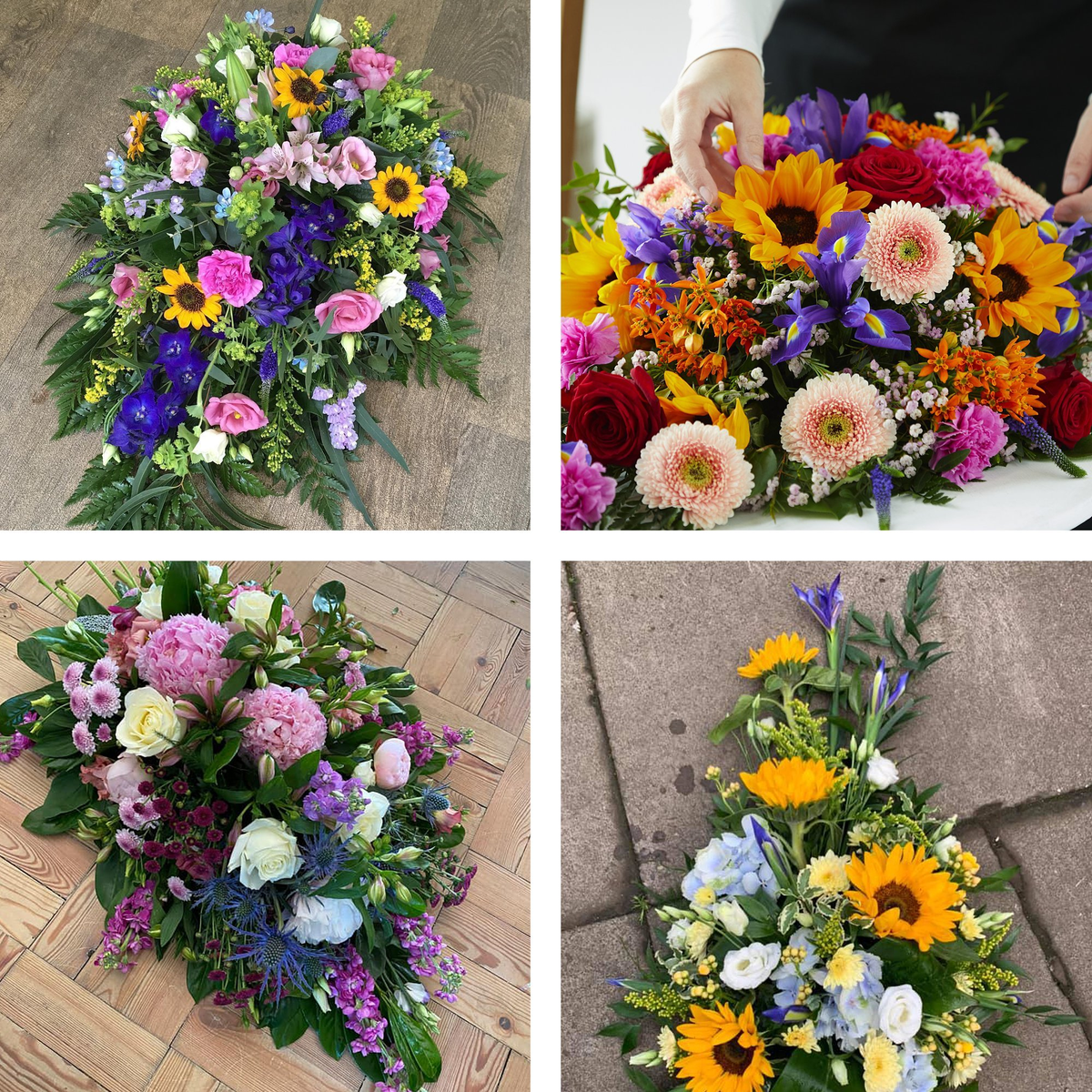 Every arrangement is unique and seasonal