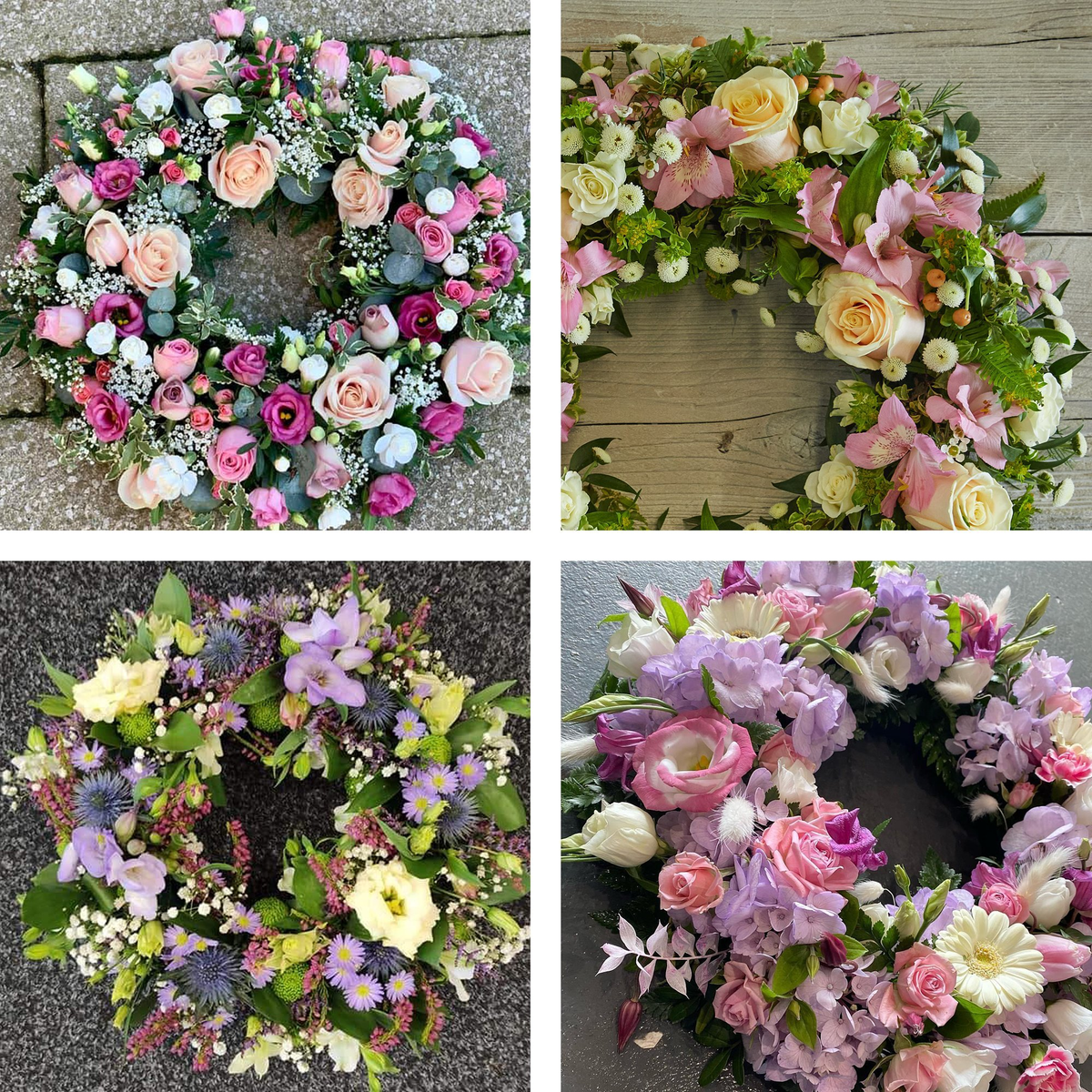 Every arrangement is unique and seasonal