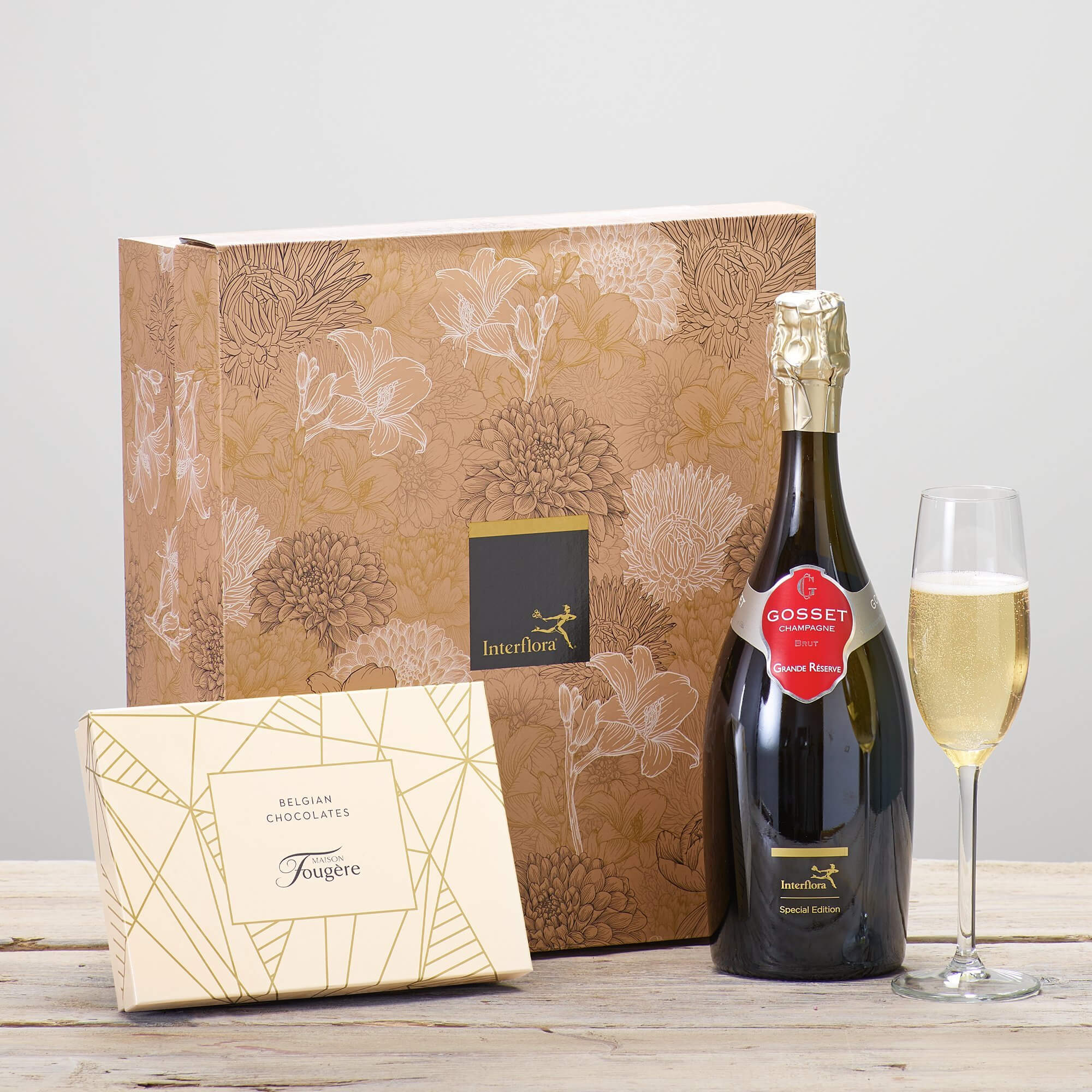 Gosset Brut Champagne and Chocolates Gift Set