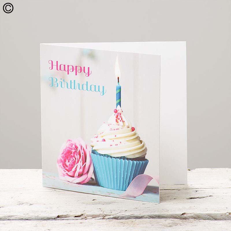 Happy Birthday Cupcake Greetings Card